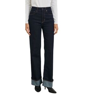 Rails The Getty High Rise Wide Leg Cuffed Moonlight Blues Denim Jeans Size 28